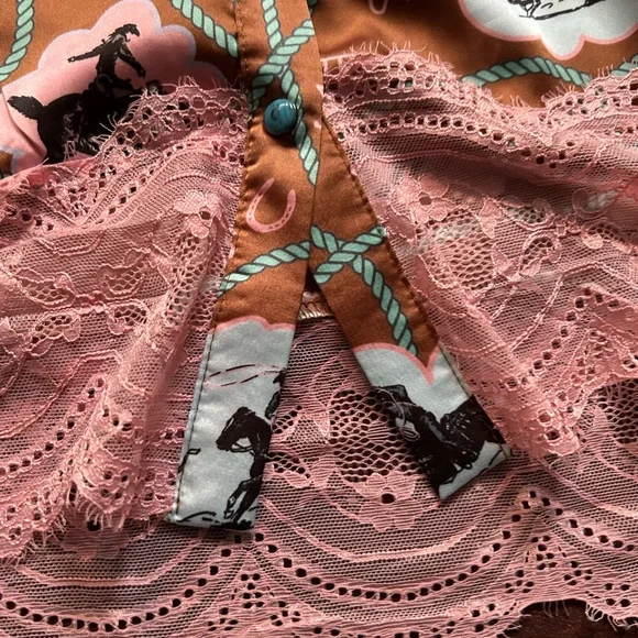 Two 2 fly western women’s snap button up s/s dress size XS - Picture 4 of 8